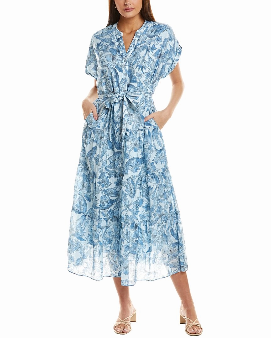 Vince Camuto Short Sleeve Tiered Shirt Dress