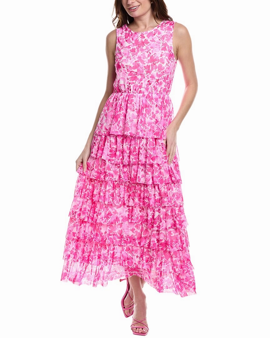 Vince Camuto Tiered Mesh Maxi Dress