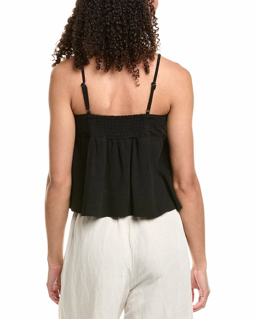 Vintage Havana Flowy Linen-Blend Tank