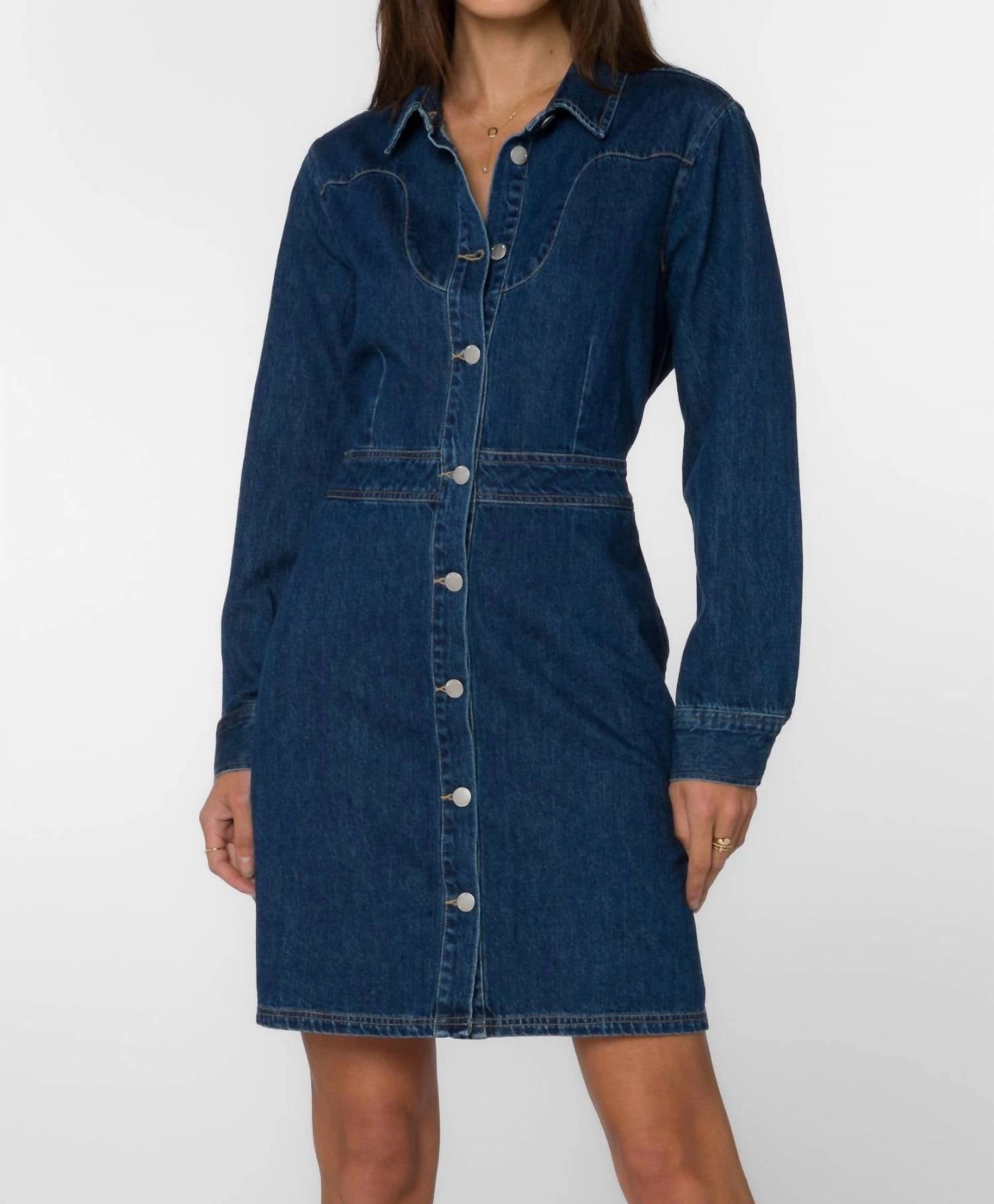 Warner Lake Denim Dress In 726 Lake Mead