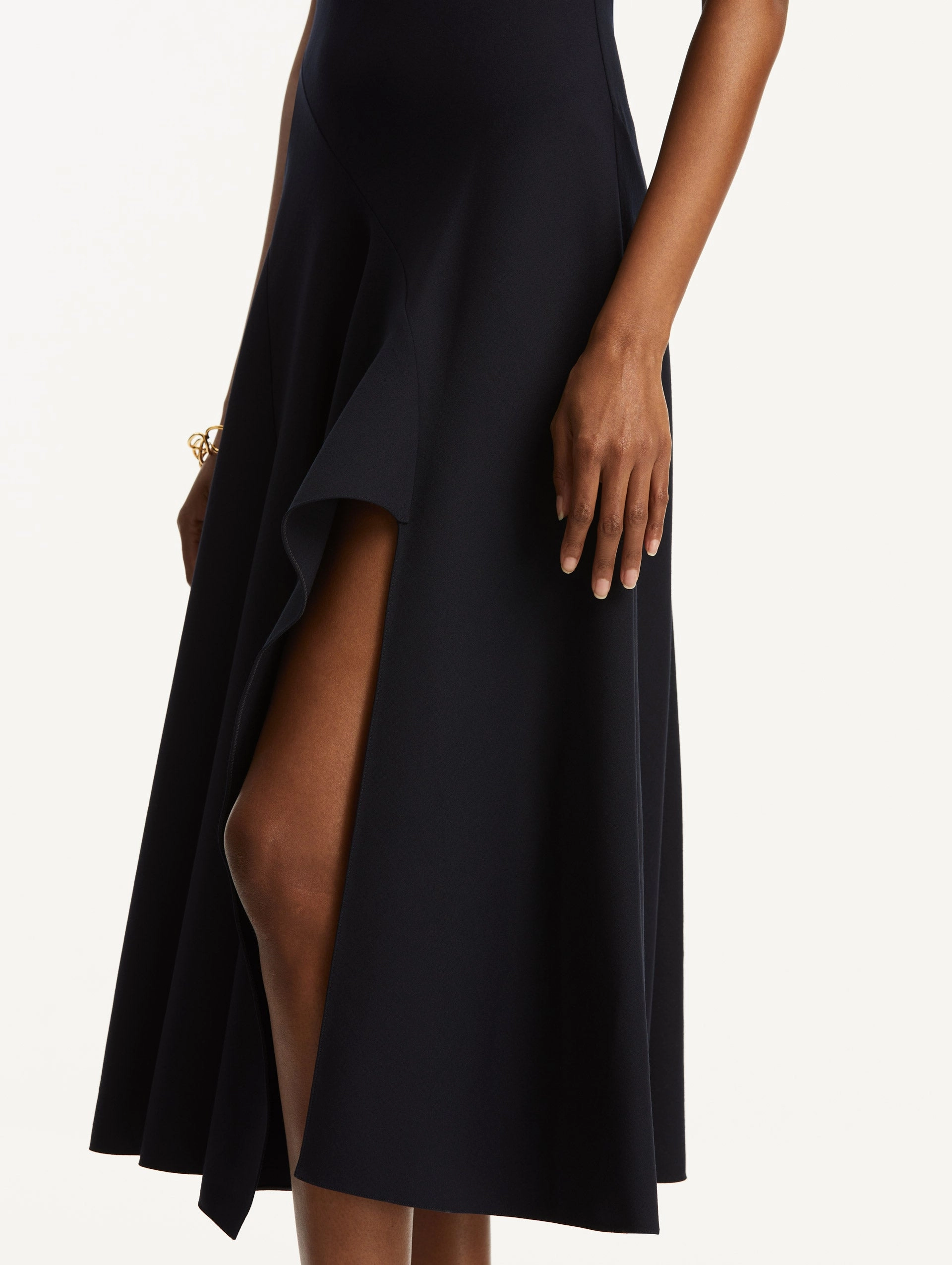 Wave Detail Midi Dress