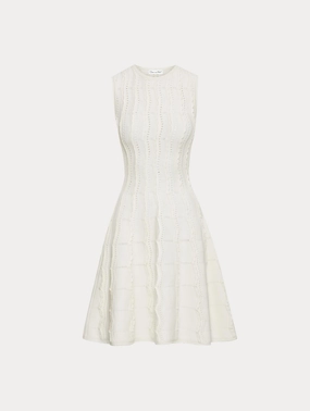 Wave Knit Fit & Flare Dress wrap dresses clearance
