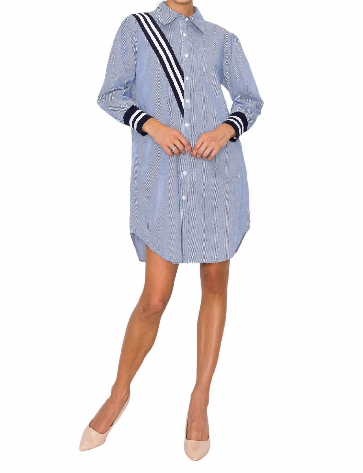 Weena Dress In Blue/white