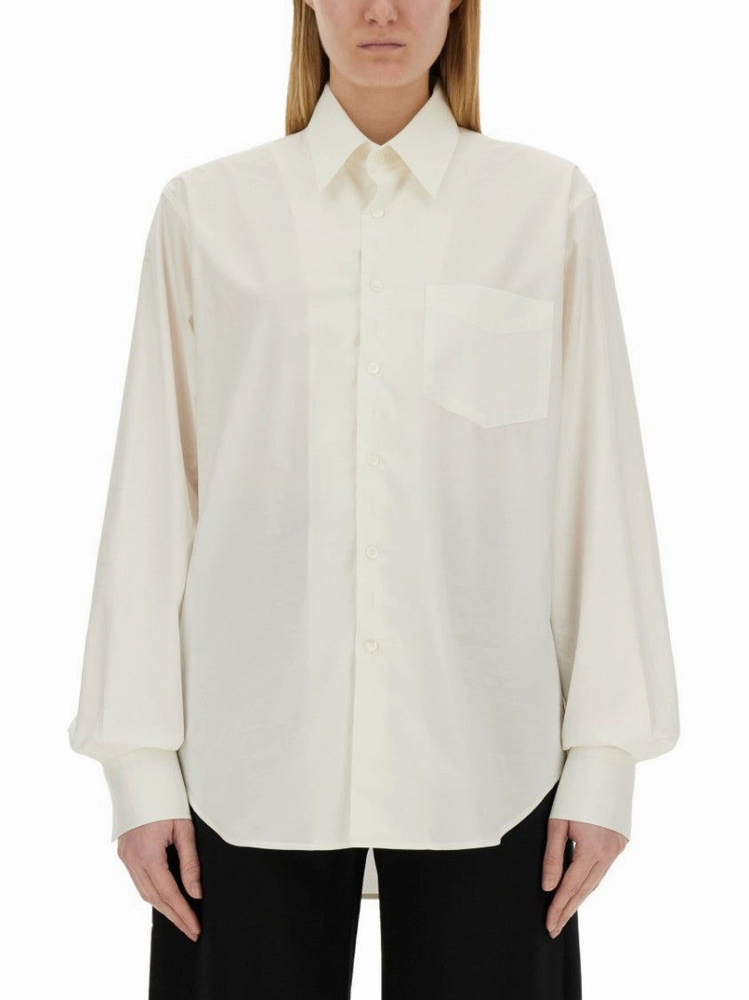 White Cotton Oversize Fit Shirt