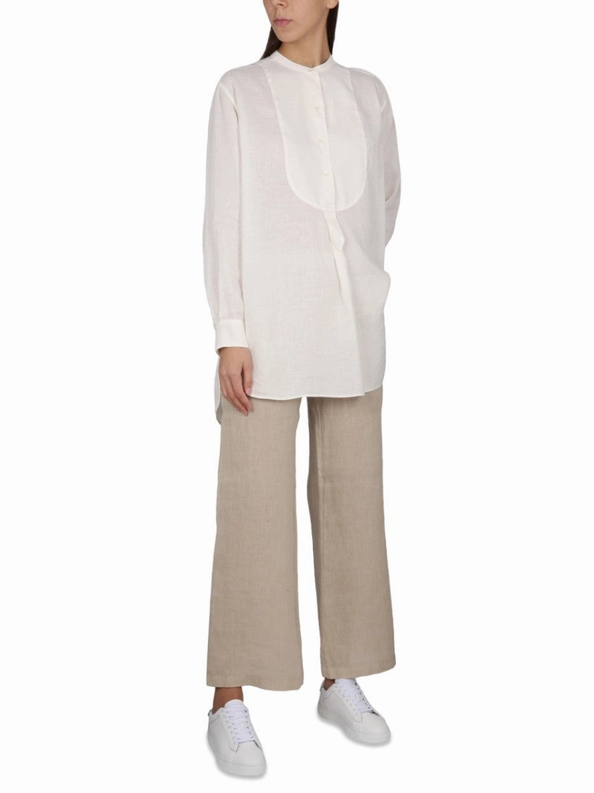 White Linen Tunic Shirt