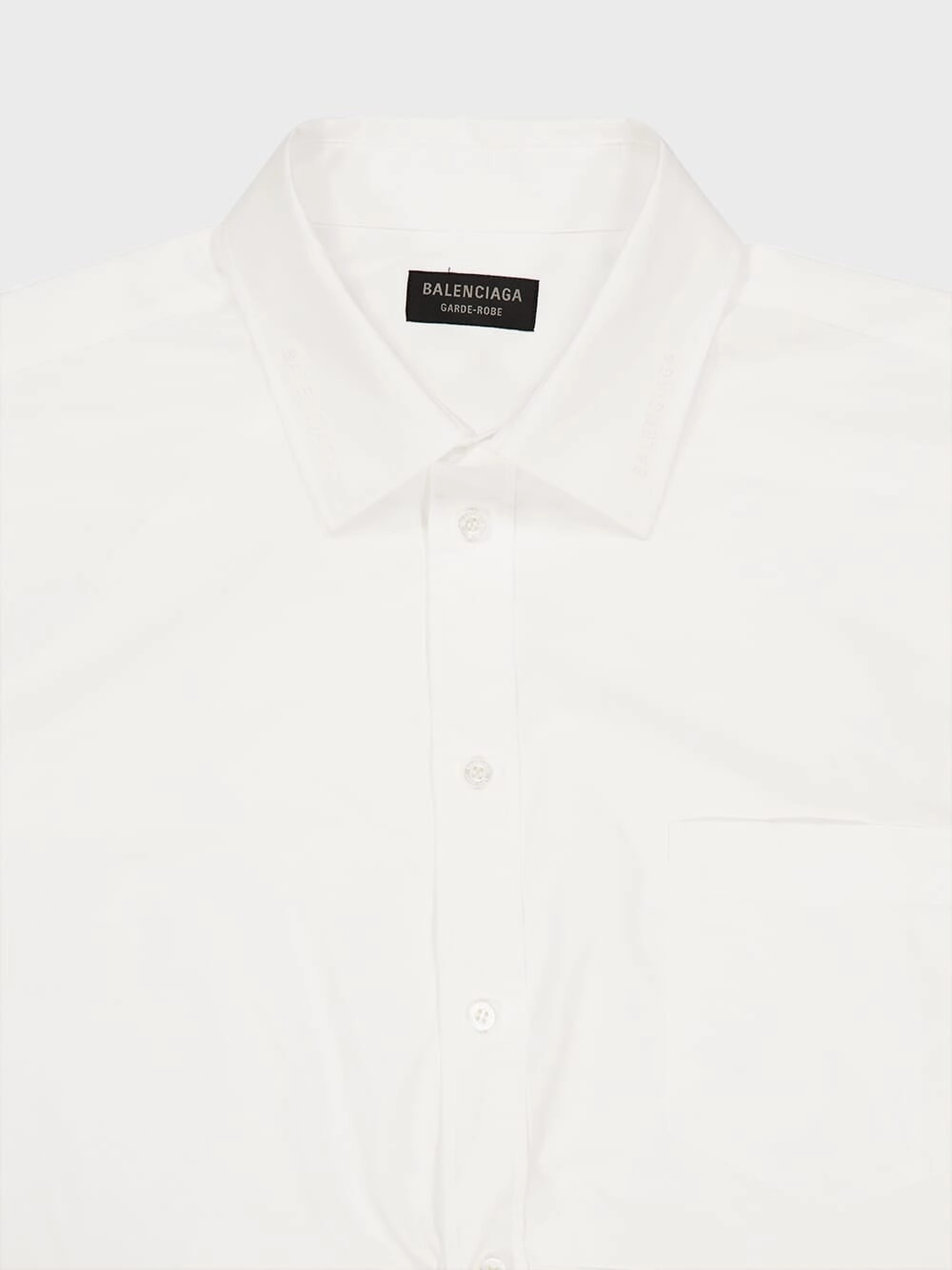 White Long-Sleeved Cotton Shirt