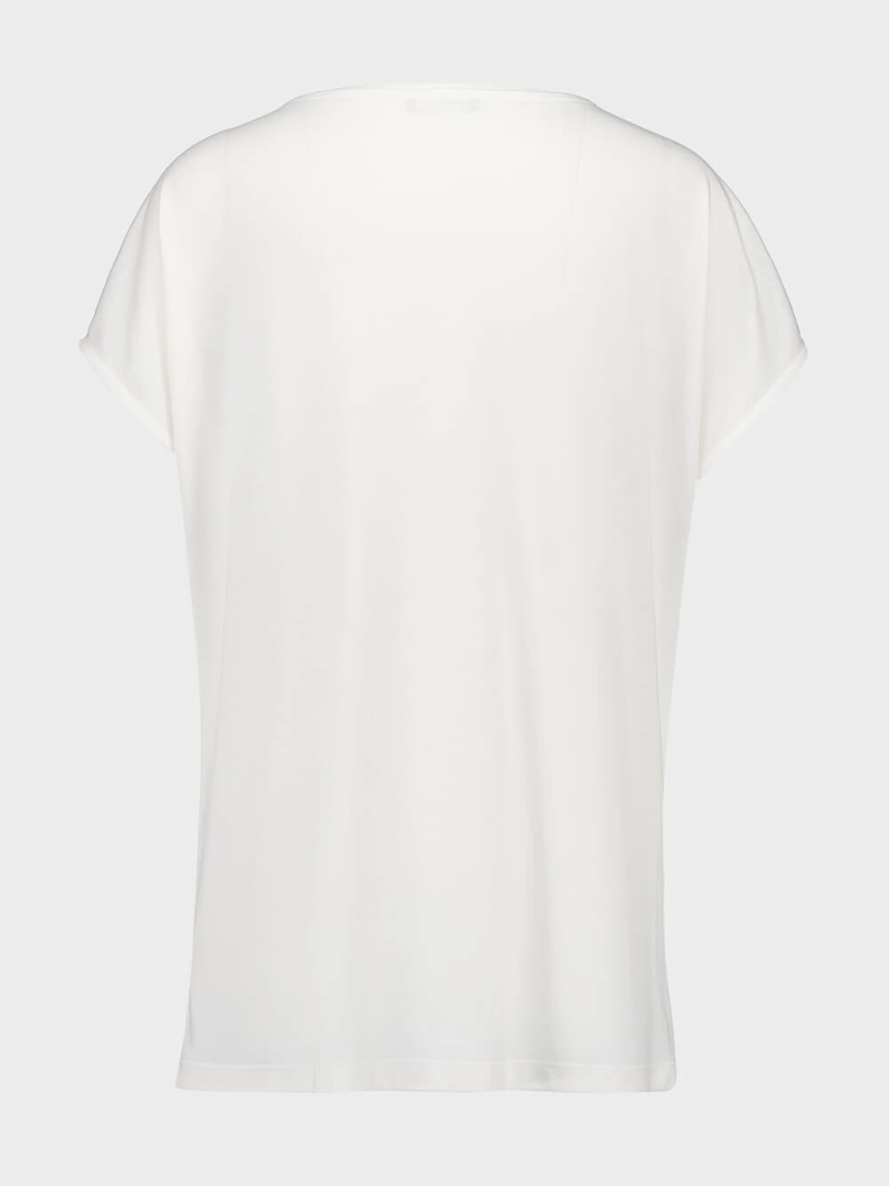 White Short-Sleeved Lipstick Print T-Shirt