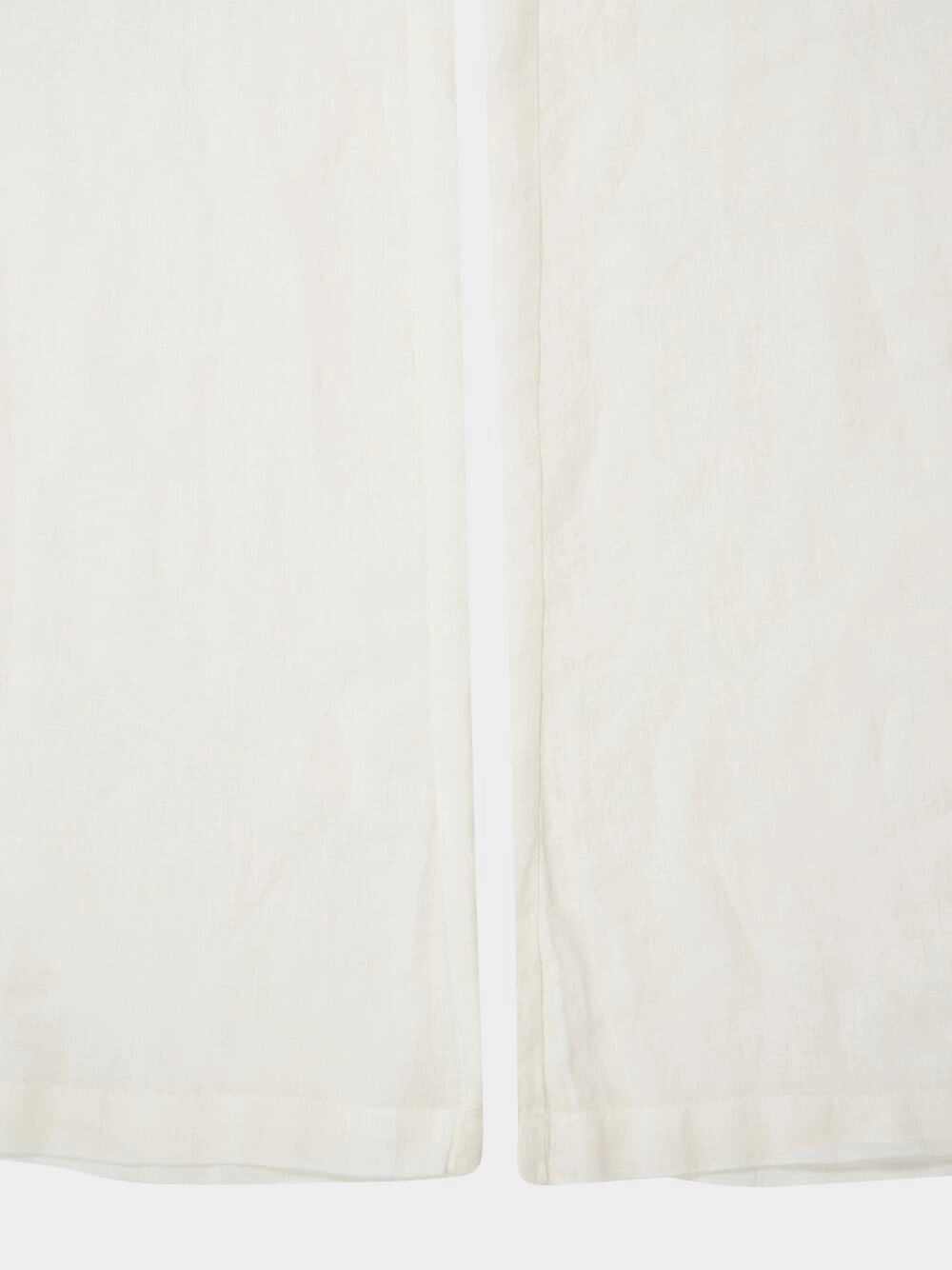 White Wide-Leg Linen Pants