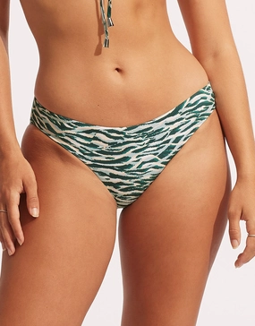 Wild at Heart High Cut Rio Bikini Pant - Evergreen Seafolly - Seafolly bikinis sale