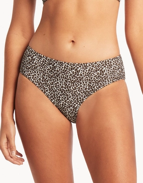 Wild Cat Mid Bikini Pant - Animal Sea Level - Sea Level swimwear clearance