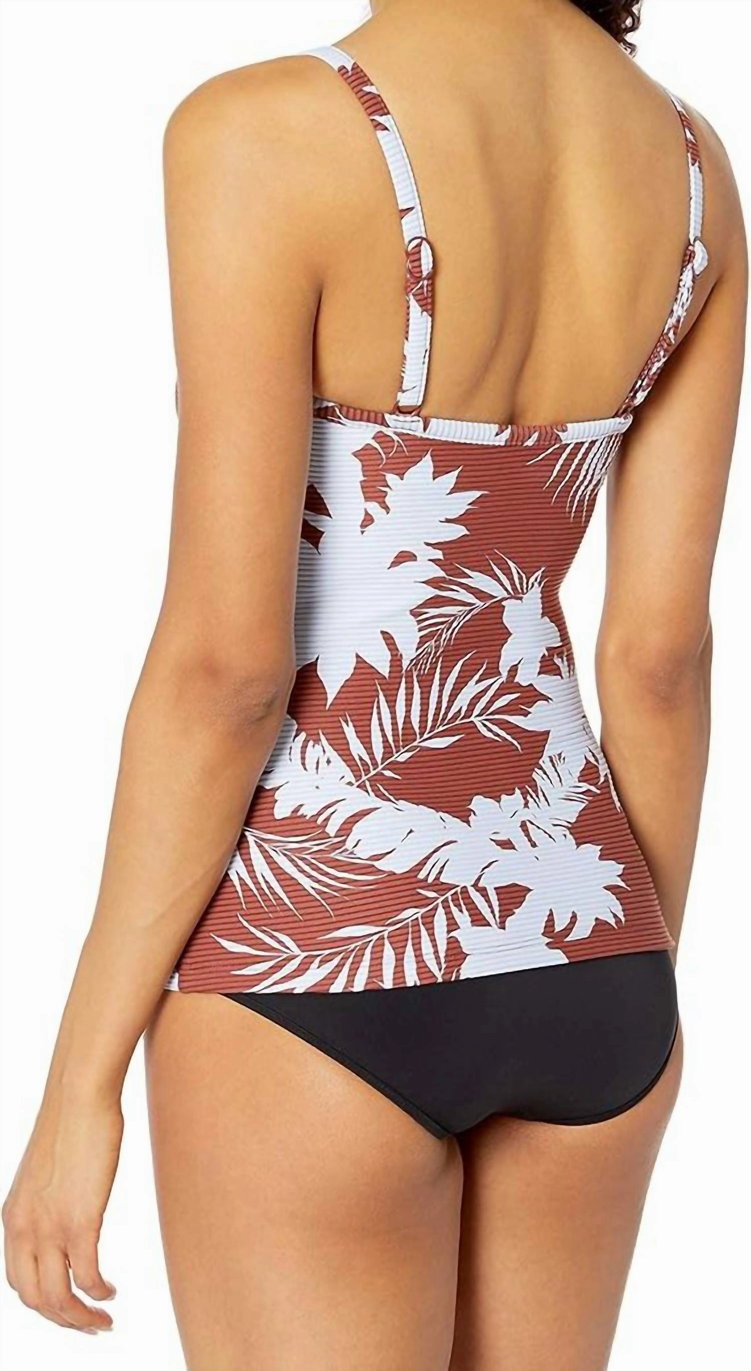 Wild Tropics Tankini Top In Amber
