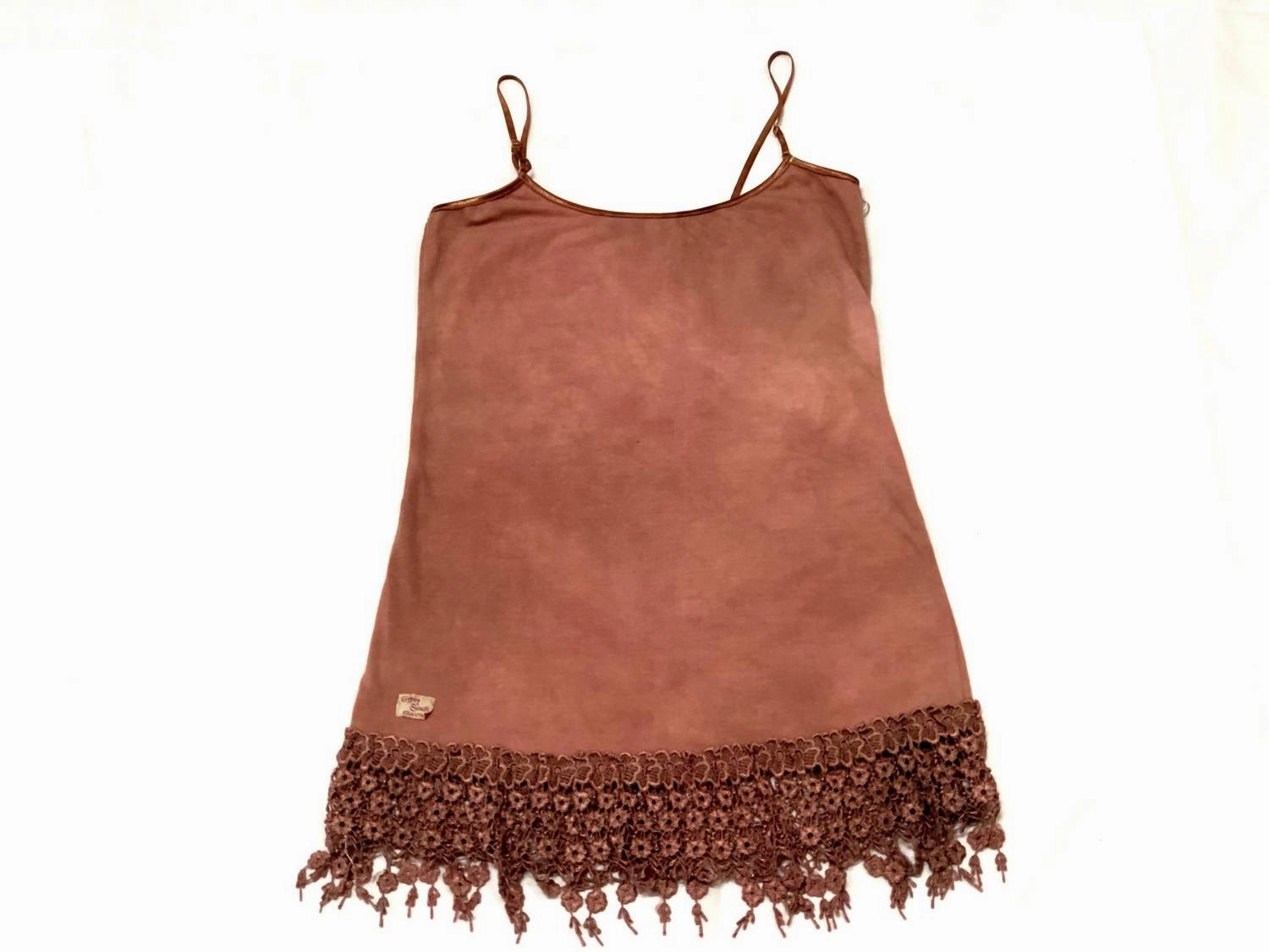 Women's Damaged Crochet Camisole In Brown