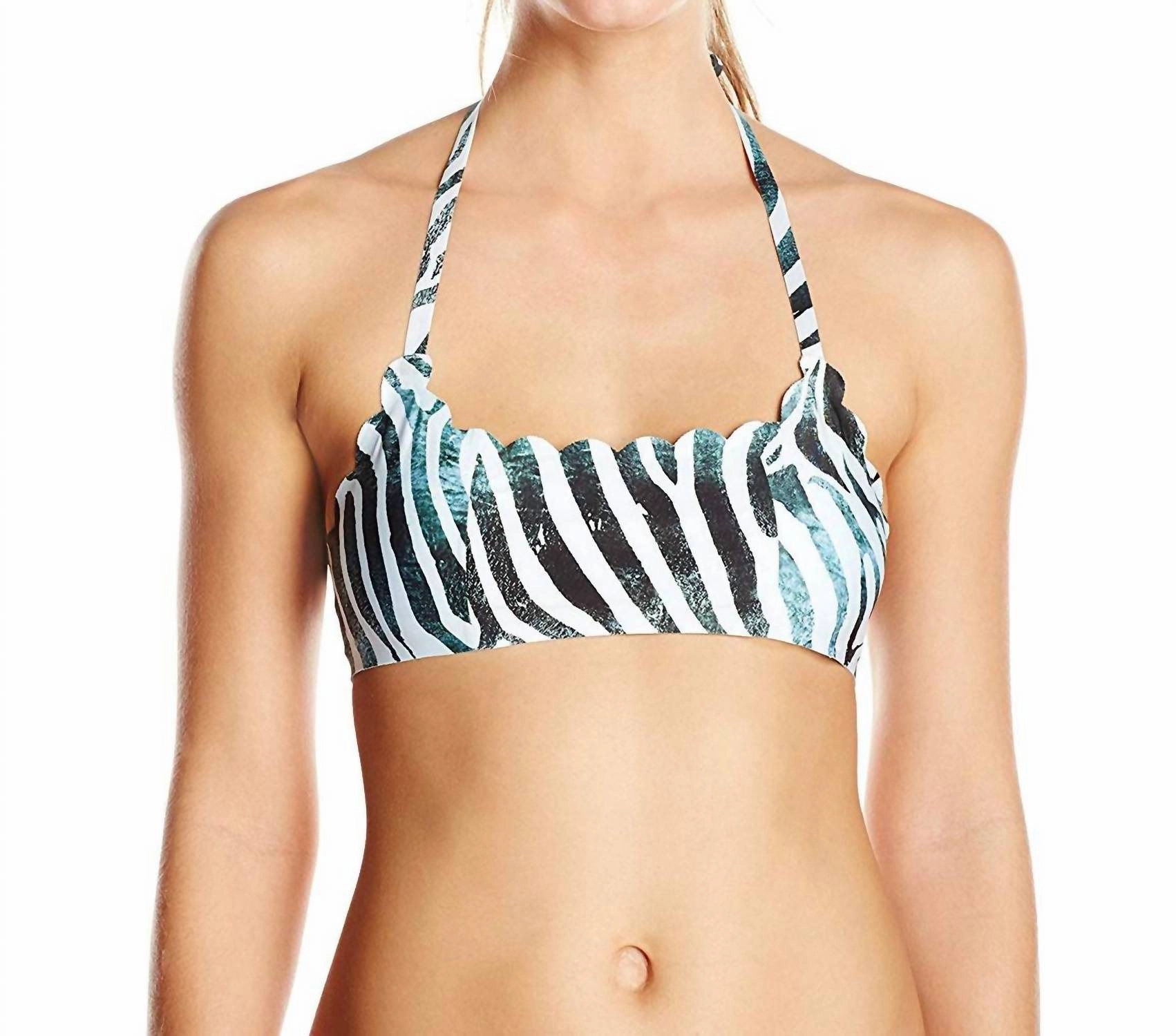 Women's Dreamy Reversible Seamless Wave Bikini Top Swimsuit In Blue Multi Swim Womens - retro swimwear outlet