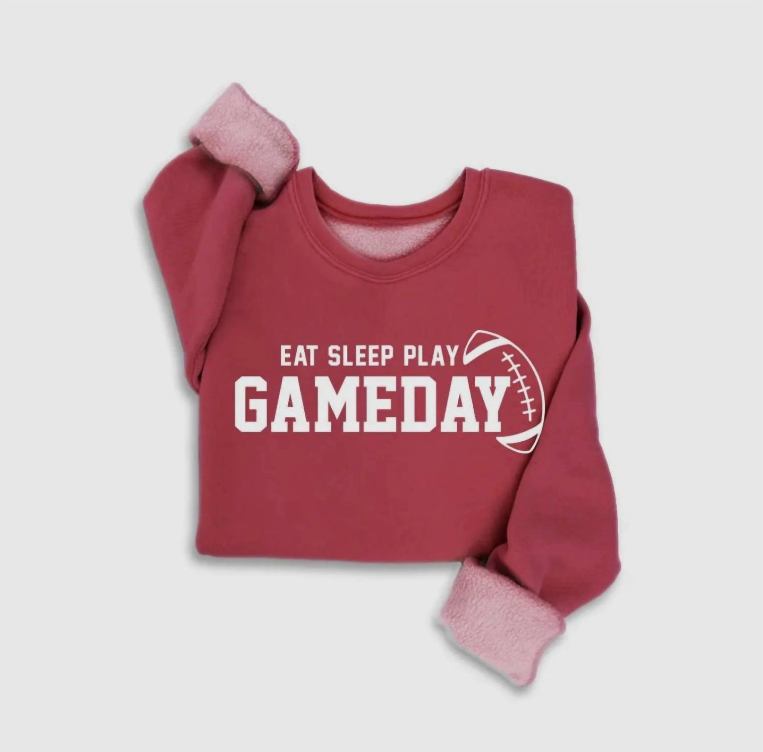 Women's Eat Sleep Play Gameday Mineral Sweatshirt In Red
