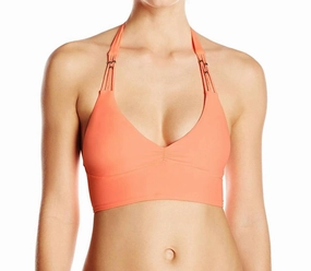 Women's Enjoy Lotus Halter Strap Plunge Neckline Bikini Top Swimsuit Swim Womens - retro swimwear outlet