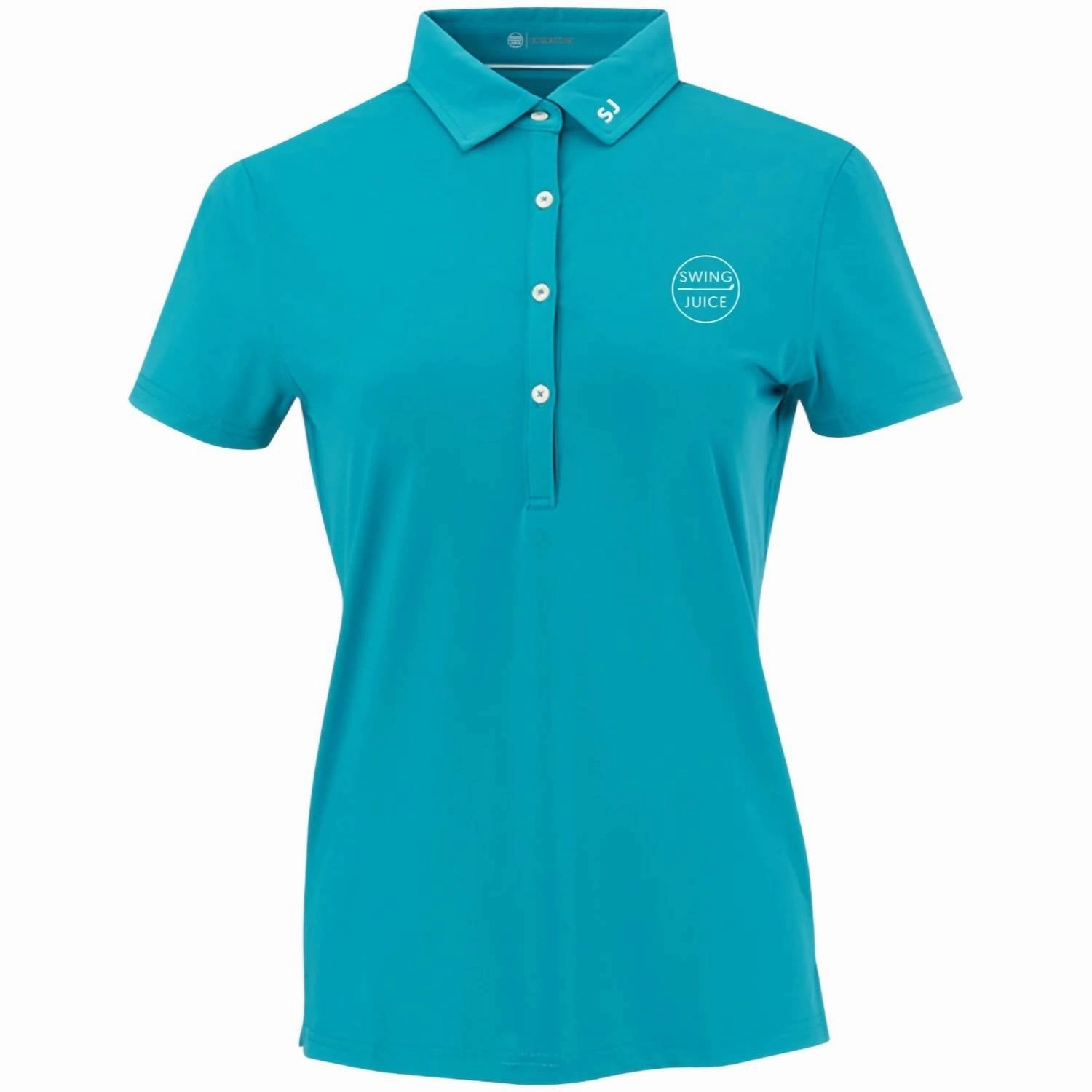 Women's Golf Retro Polo In Teal