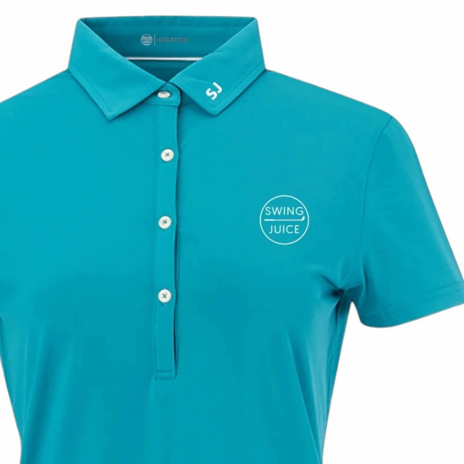 Women's Golf Retro Polo In Teal
