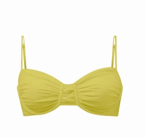 Women's Mia Bikini Top In Citron Sheen Swim Womens - plunge bikinis sale