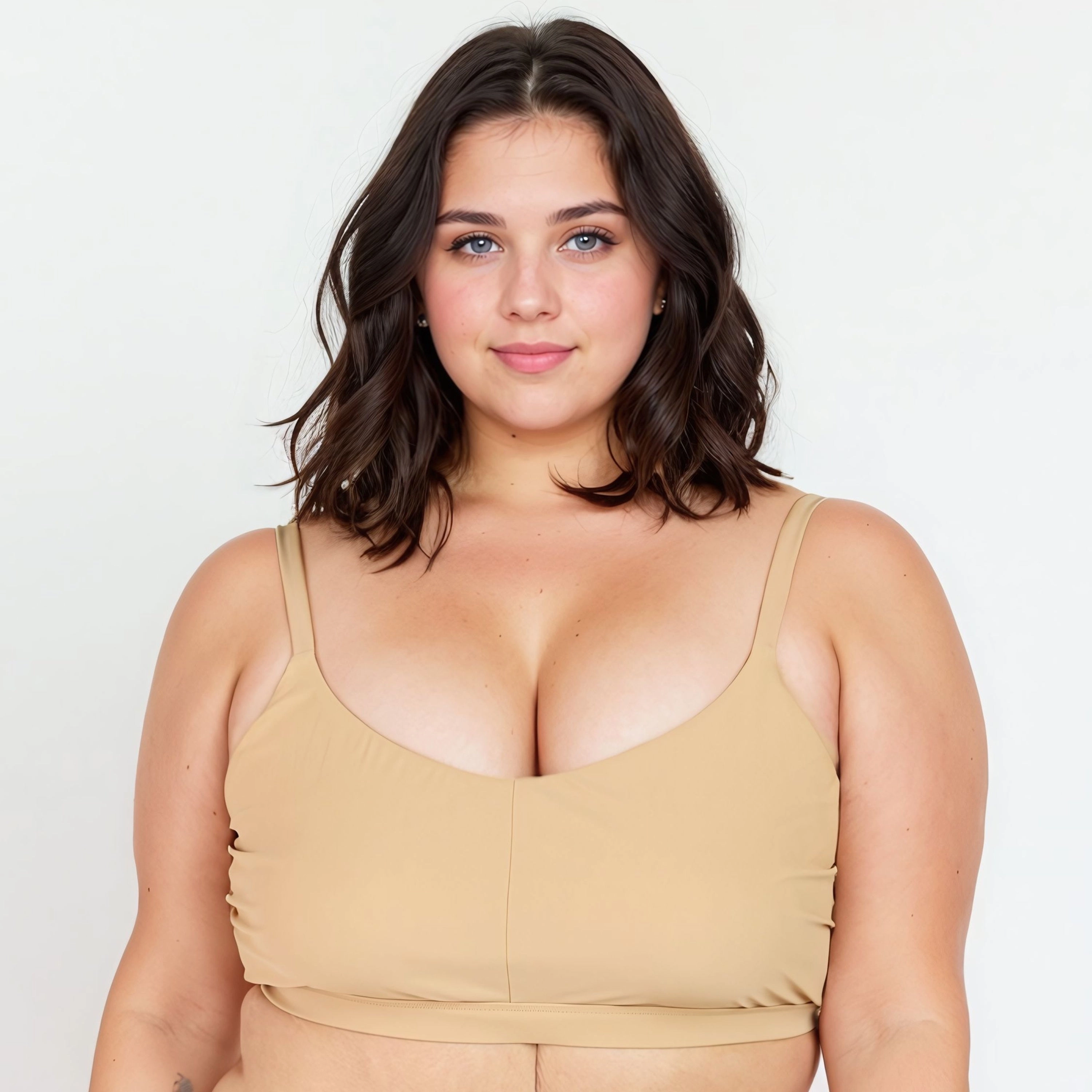 Women's Plus Adjustable Strap Clasp Swim Bra