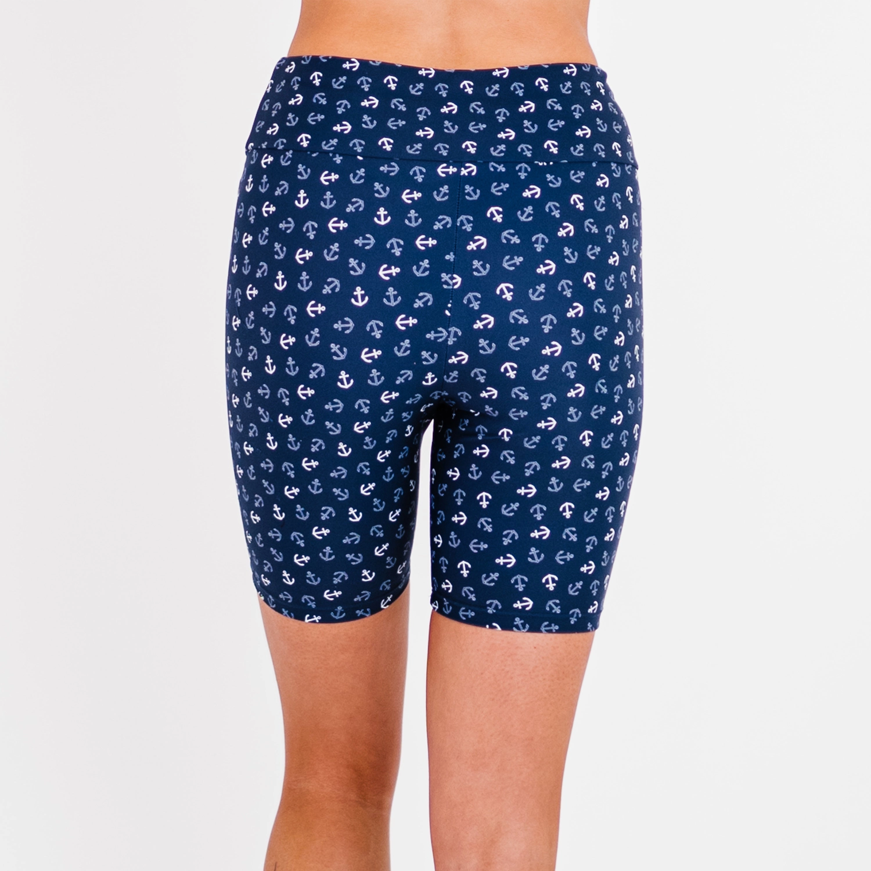 Women's Plus High Waisted Mid-Thigh Swim Shorts - Patterns