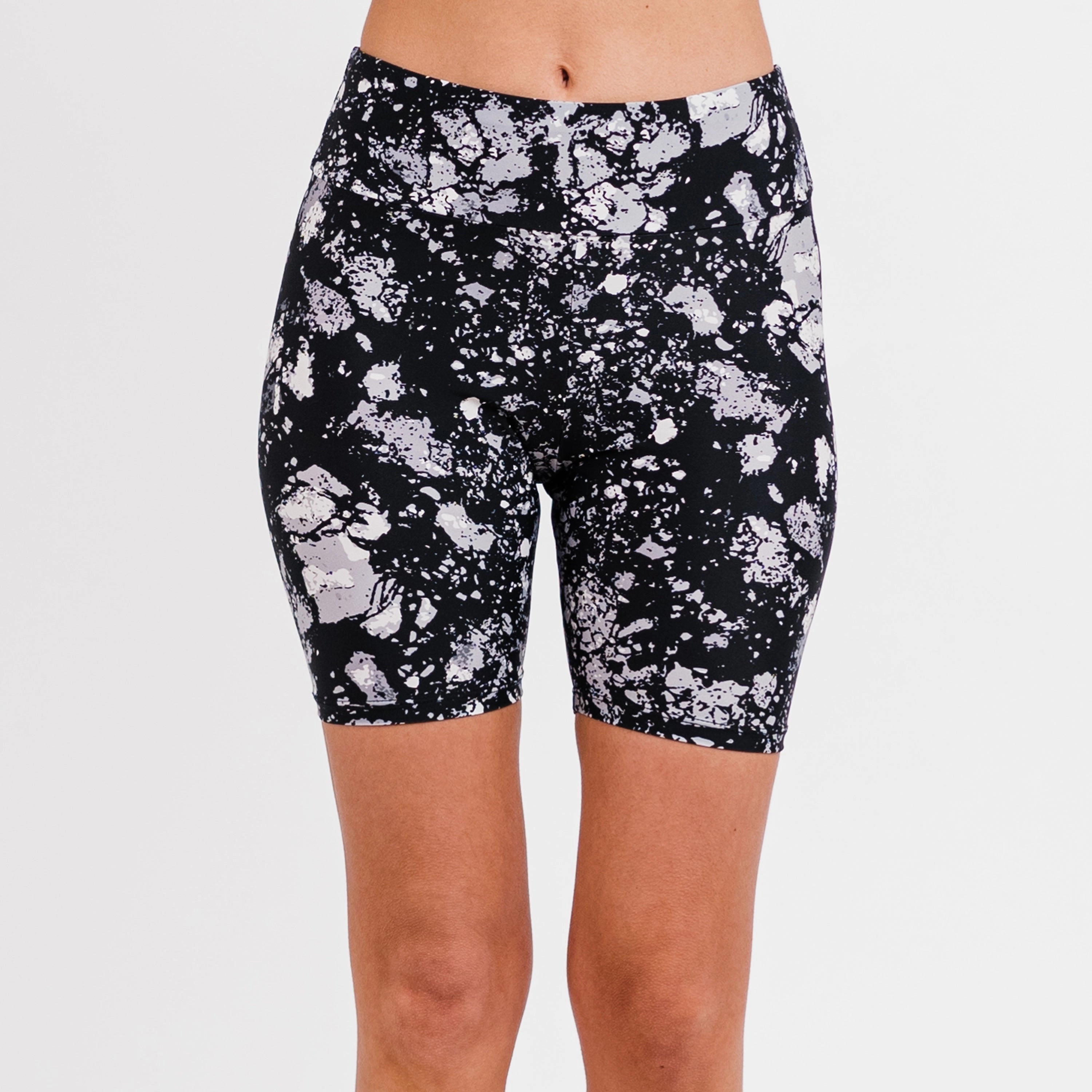 Women's Plus High Waisted Mid-Thigh Swim Shorts - Patterns
