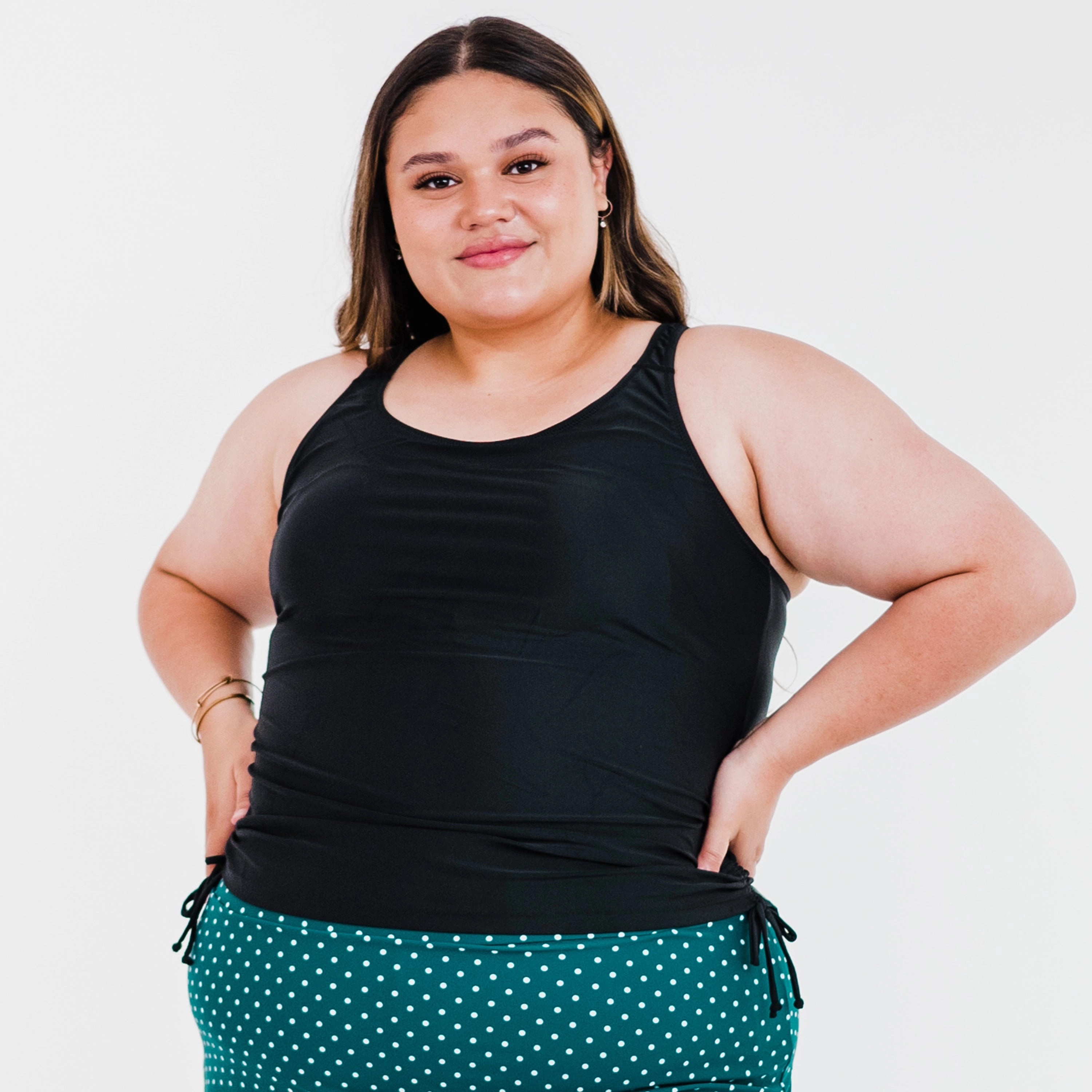 Women's Plus Maya Tankini Swim Top With Built-in Bra