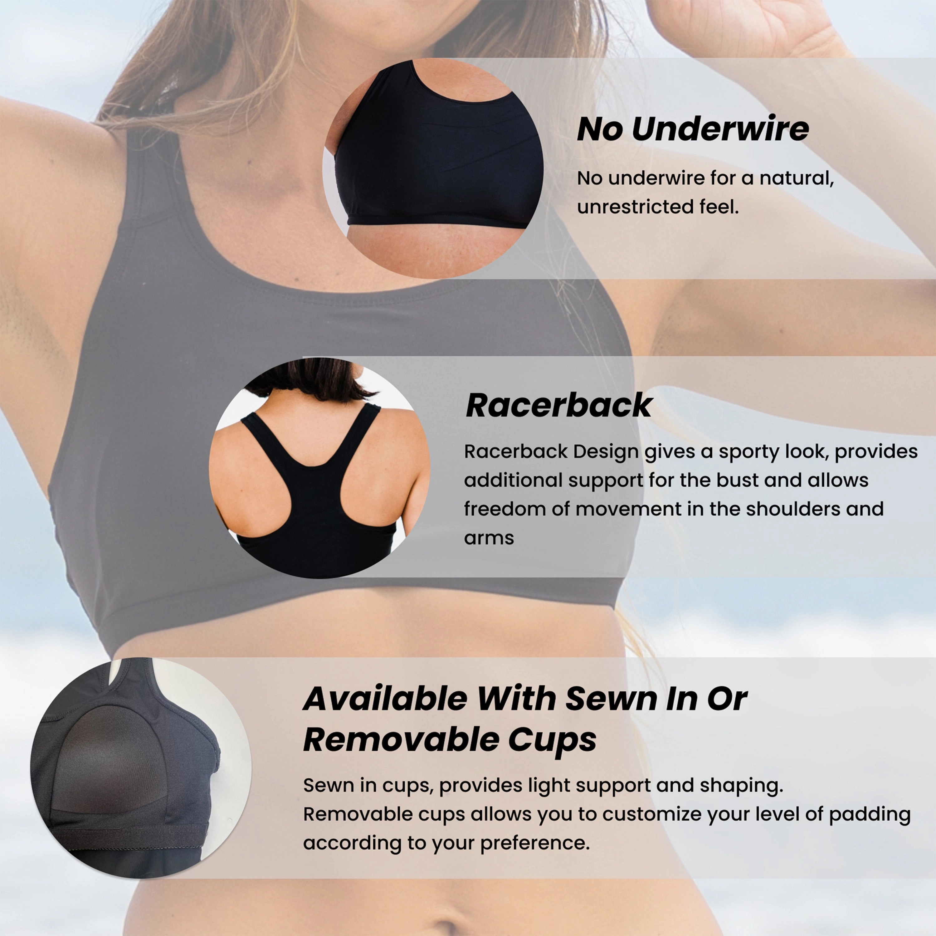 Women's Plus Racerback Swim Bra