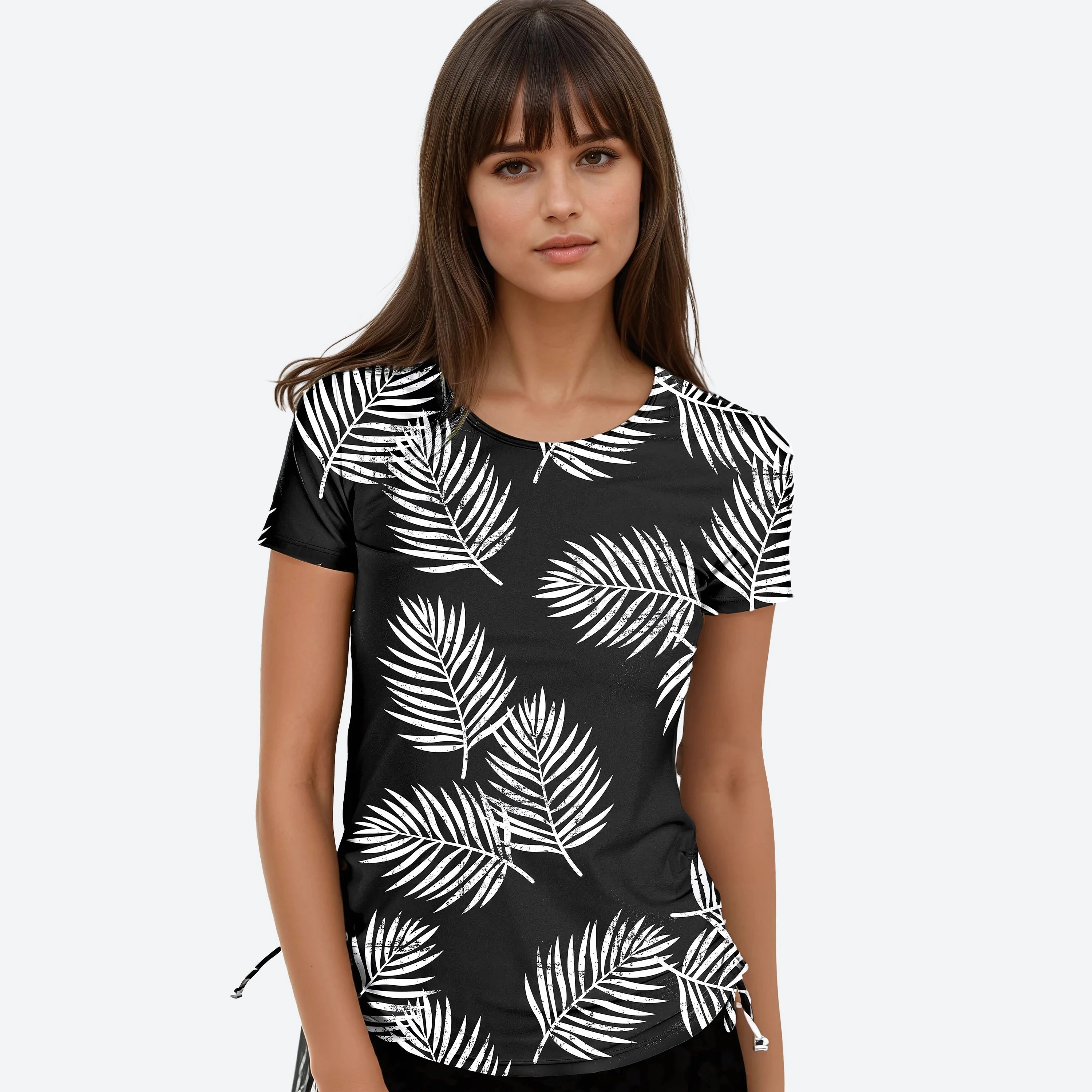 Women's Short Sleeve Adele Swim Top - Patterns