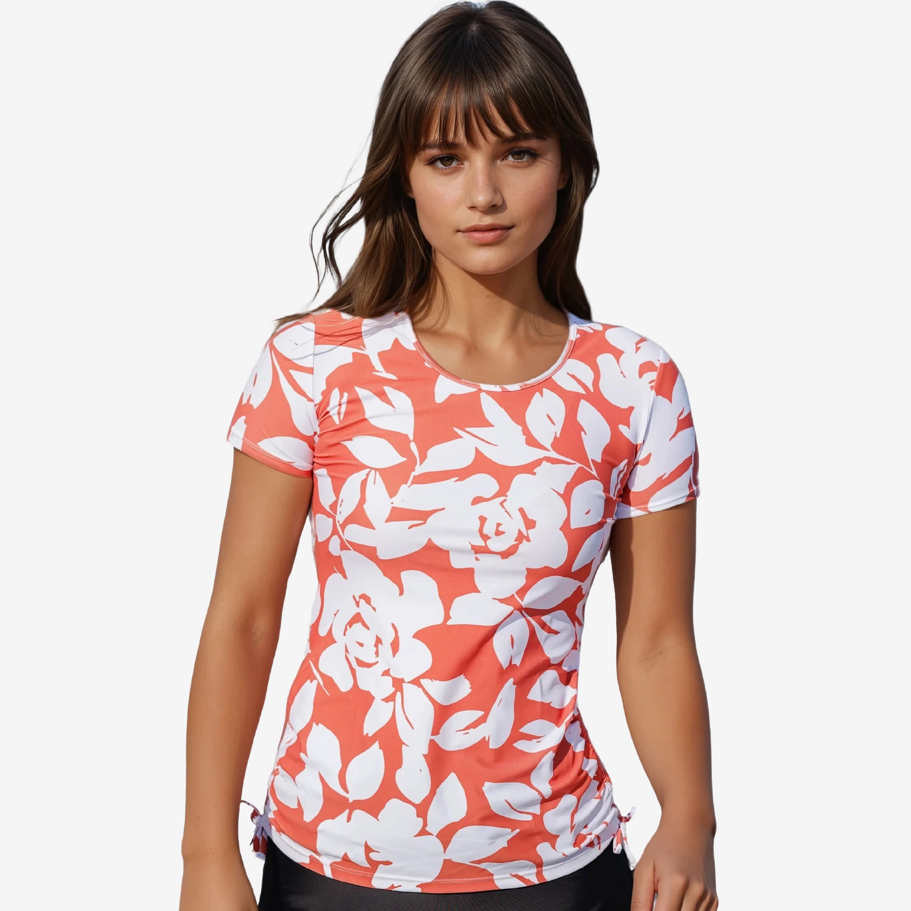 Women's Short Sleeve Adele Swim Top - Patterns