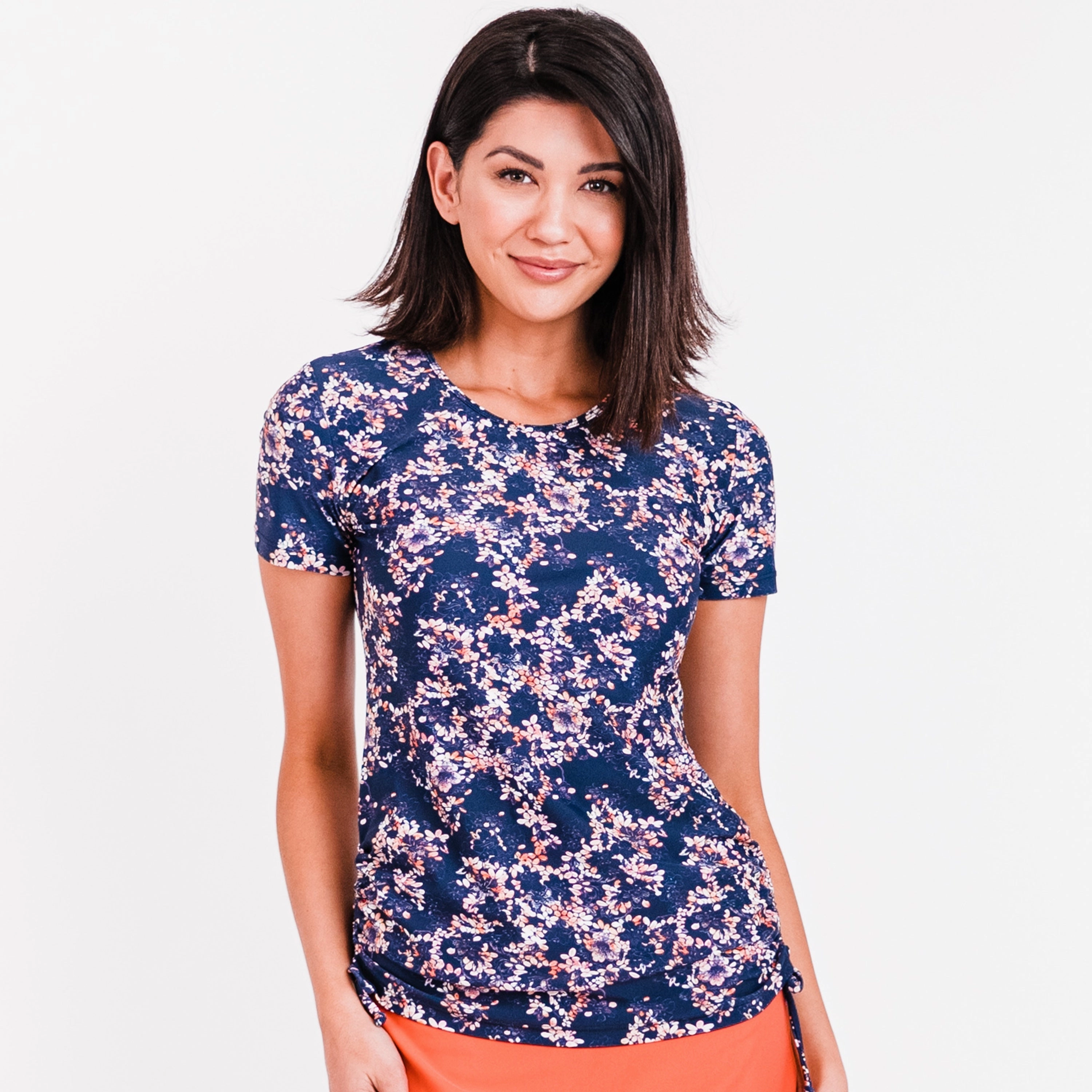 Women's Short Sleeve Adele Swim Top - Patterns