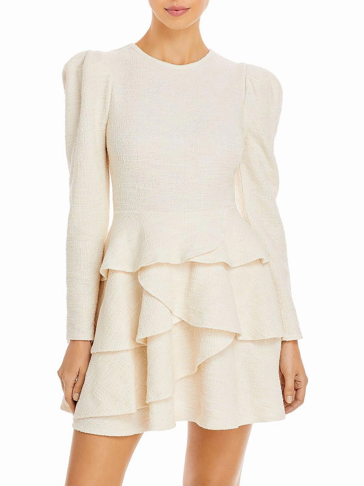Womens Boucle Short Mini Dress