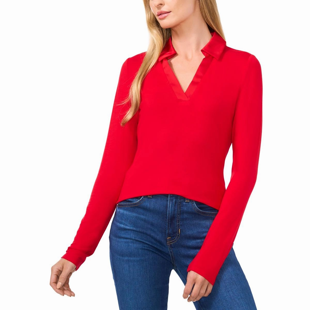 Womens Collar Rayon Pullover Top