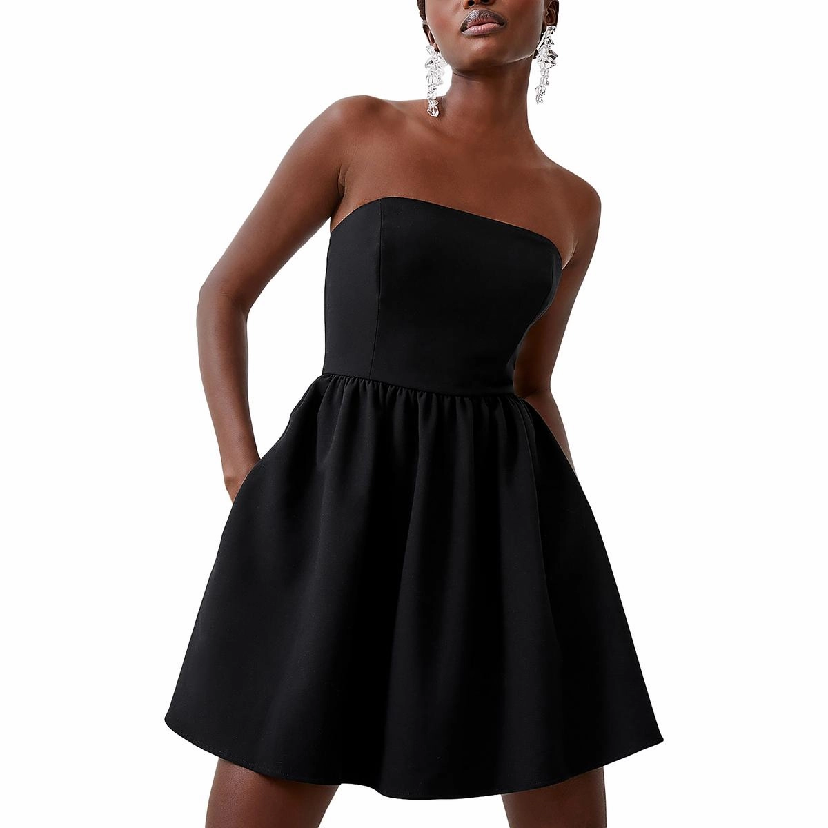 Womens Corset Seamed Mini Mini Dress