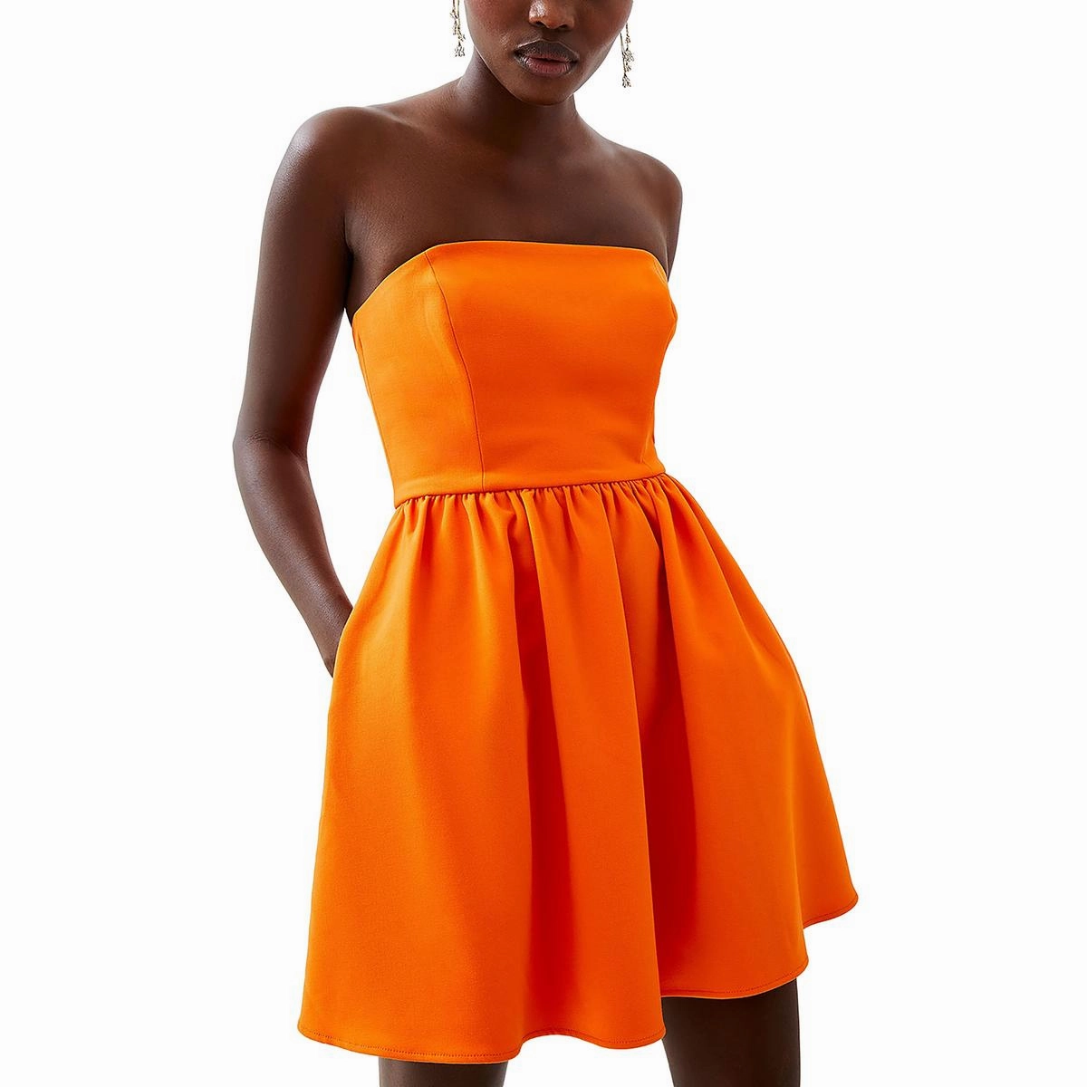 Womens Corset Seamed Mini Mini Dress