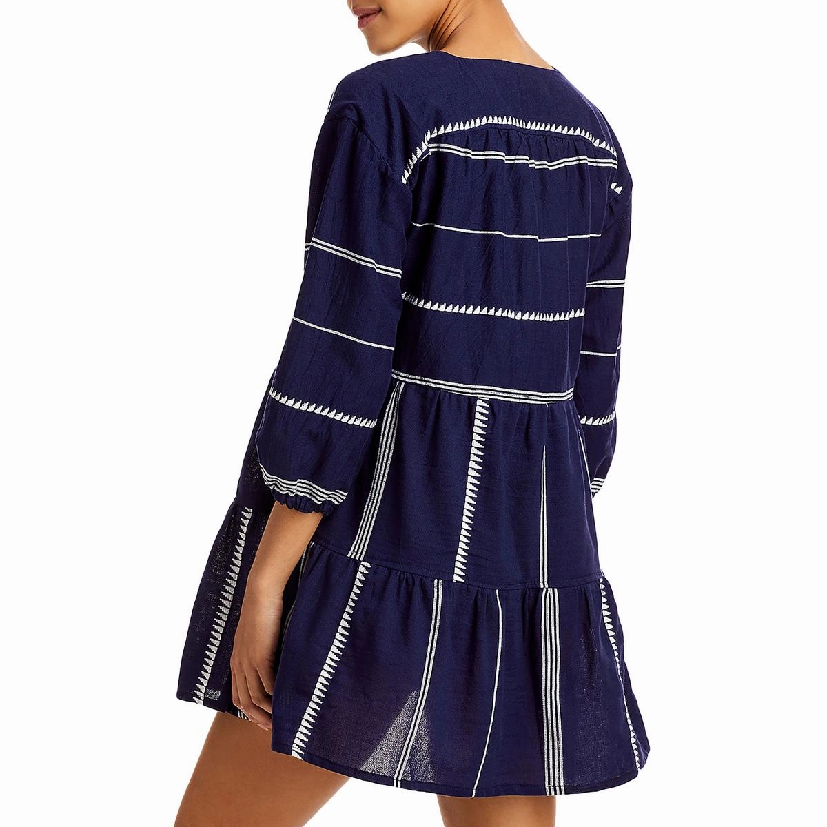 Womens Cotton Tiered Mini Dress