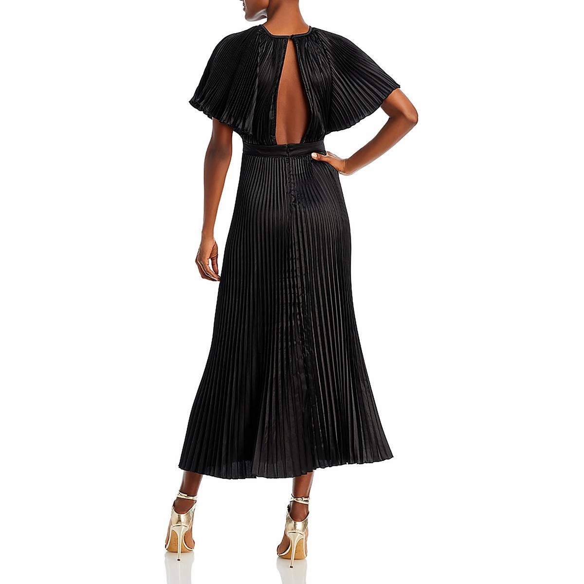 Womens Cut Out Midi Evening Dress