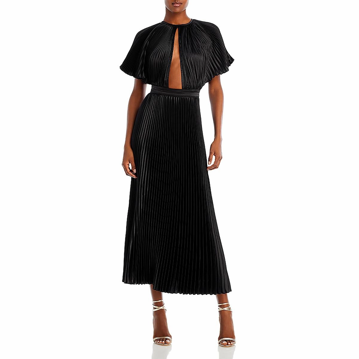 Womens Cut Out Midi Evening Dress