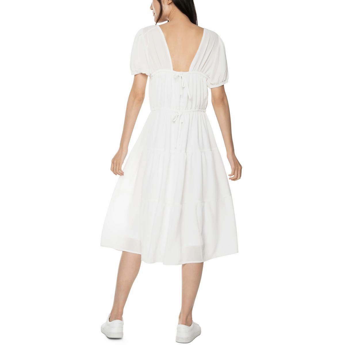 Womens Drawstring Midi Maxi Dress