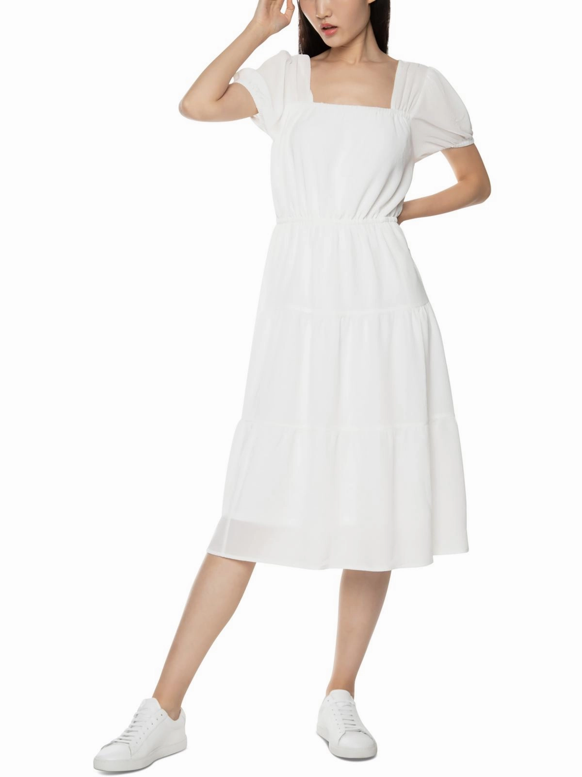 Womens Drawstring Midi Maxi Dress