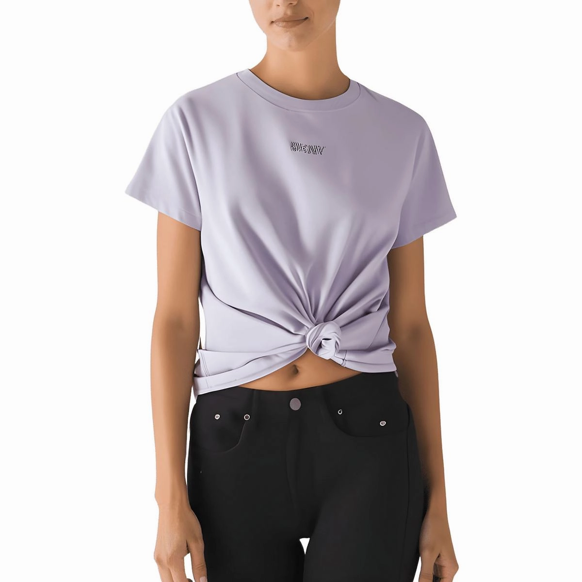 Womens Embellished Cotton Graphic T-Shirt