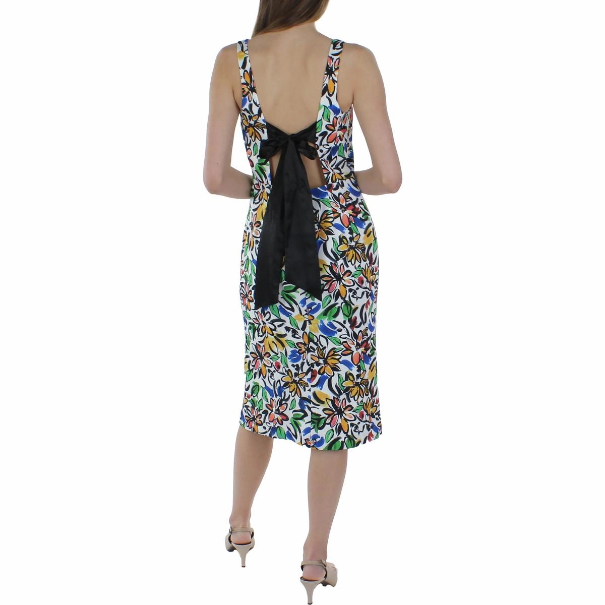 Womens Floral Calf Maxi Dress