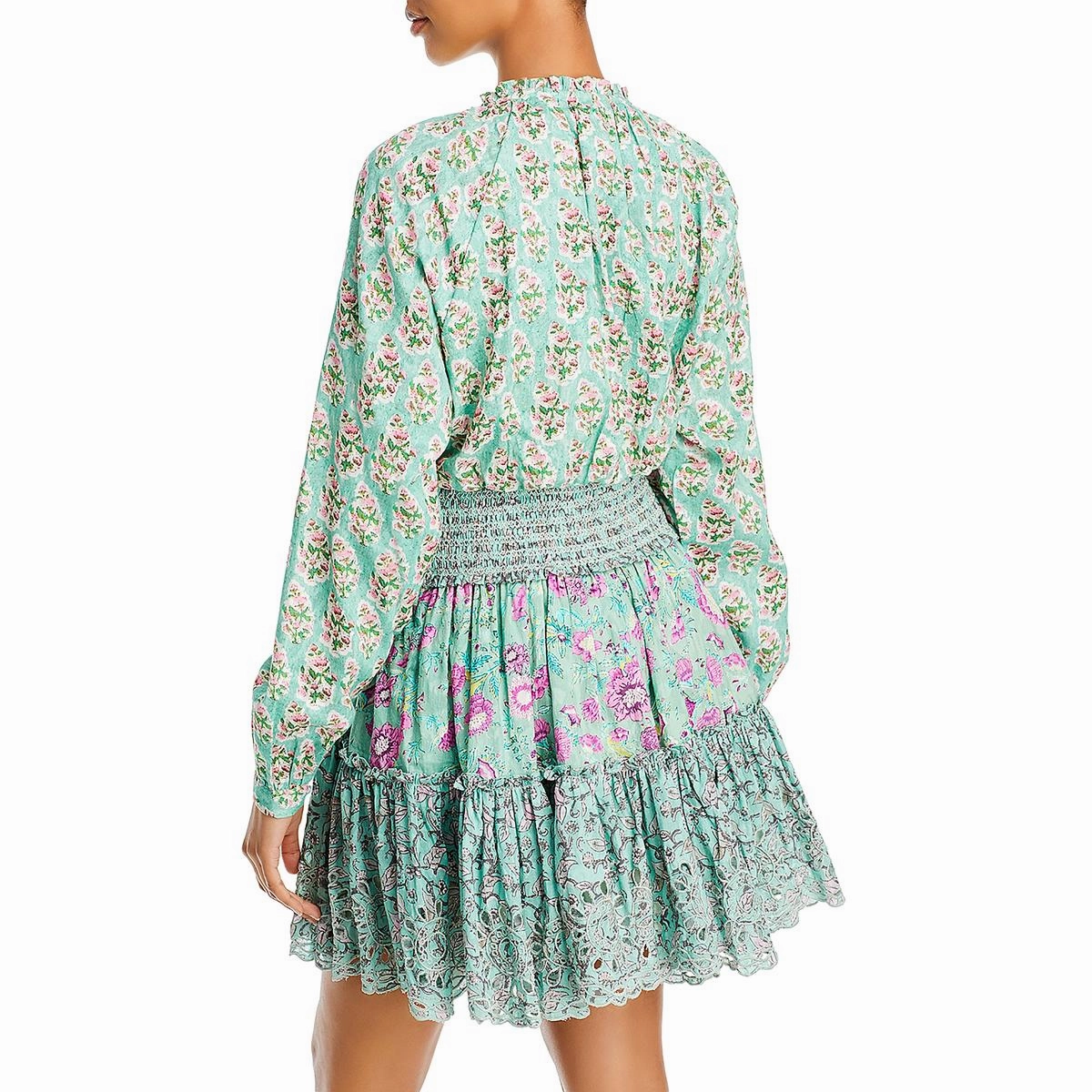 Womens Floral Print Midi Midi Dress