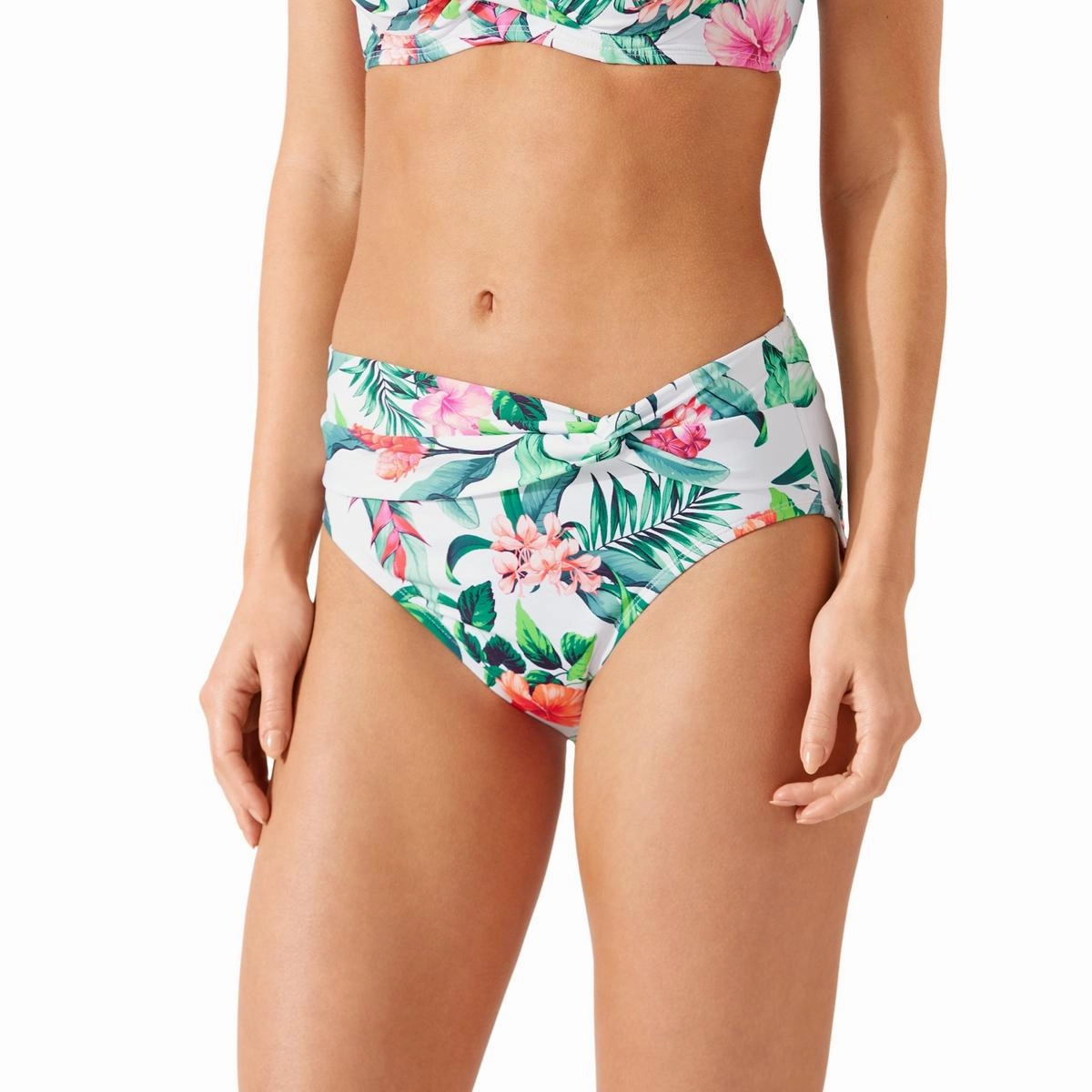 Womens Floral Print Twist Swim Bottom Separates