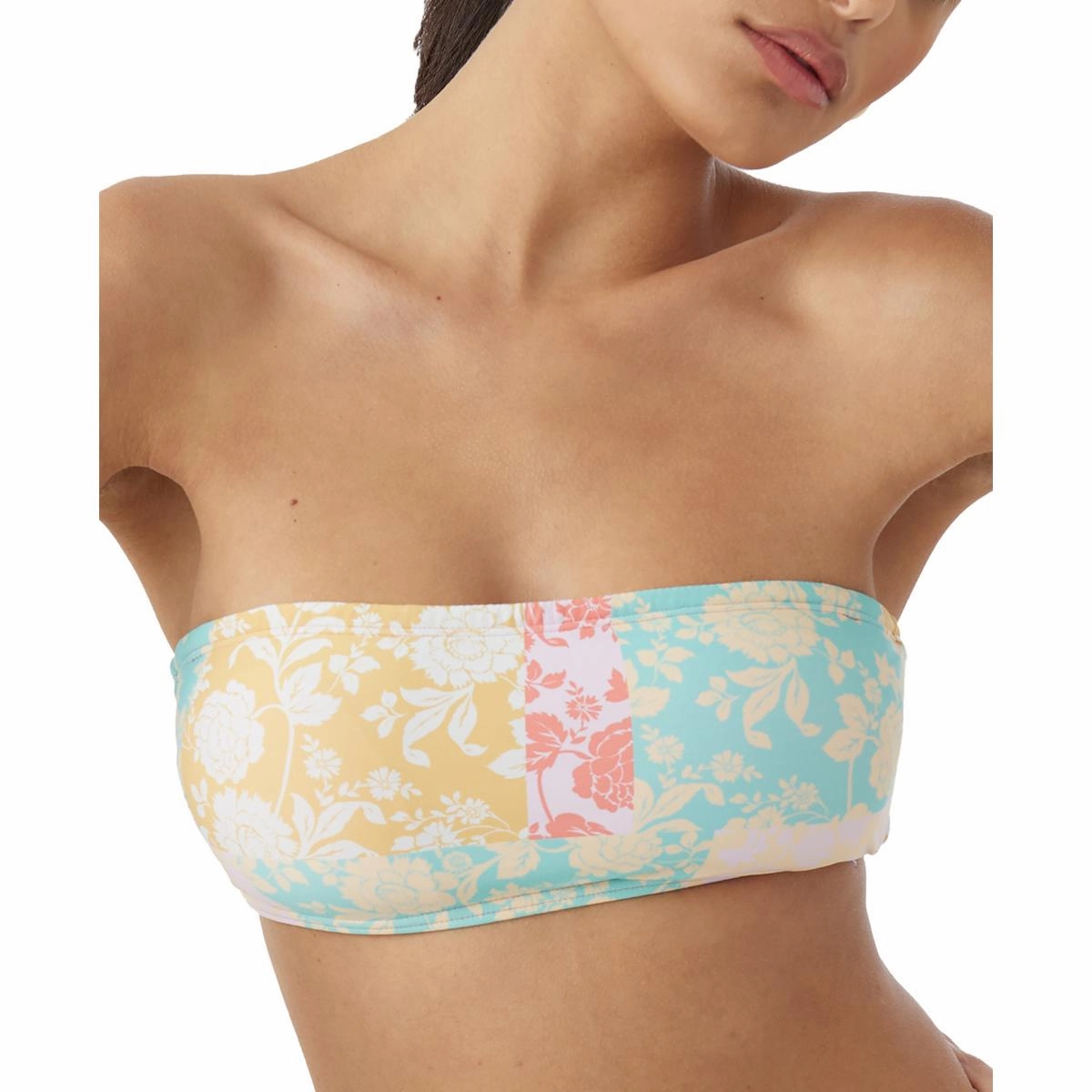 Womens Floral Removable Straps Bikini Swim top