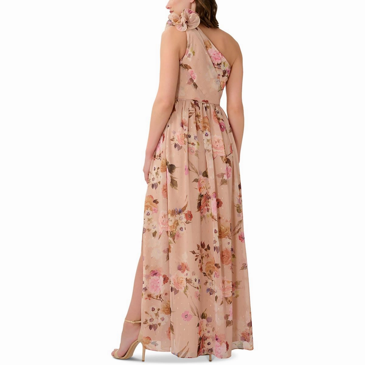 Womens Full Length One Shoulder Maxi Dress