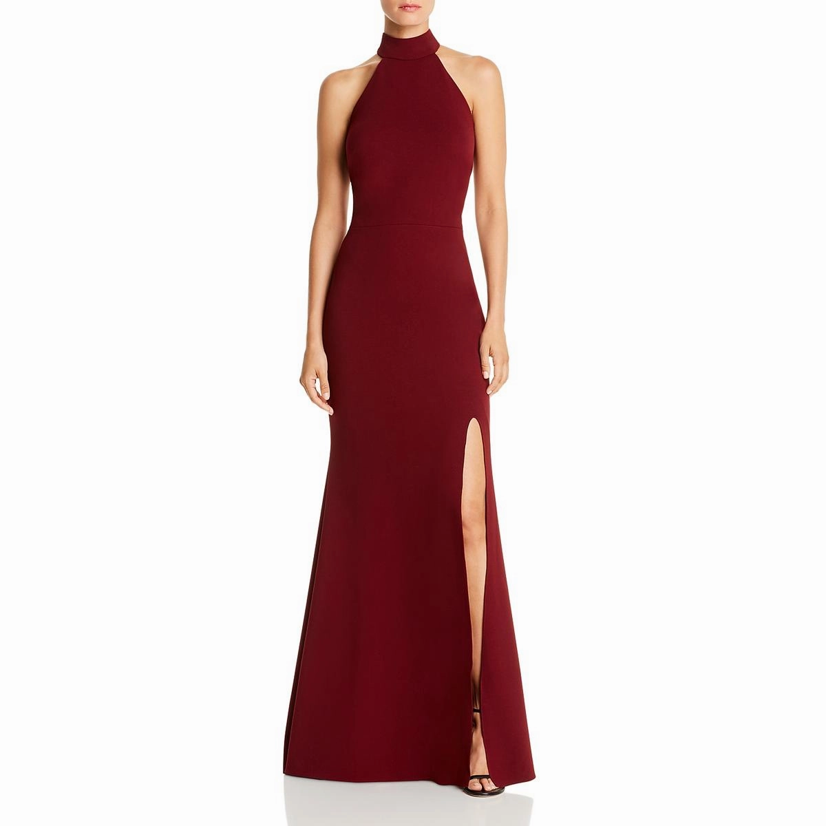 Womens Halter Sleeveless Evening Dress
