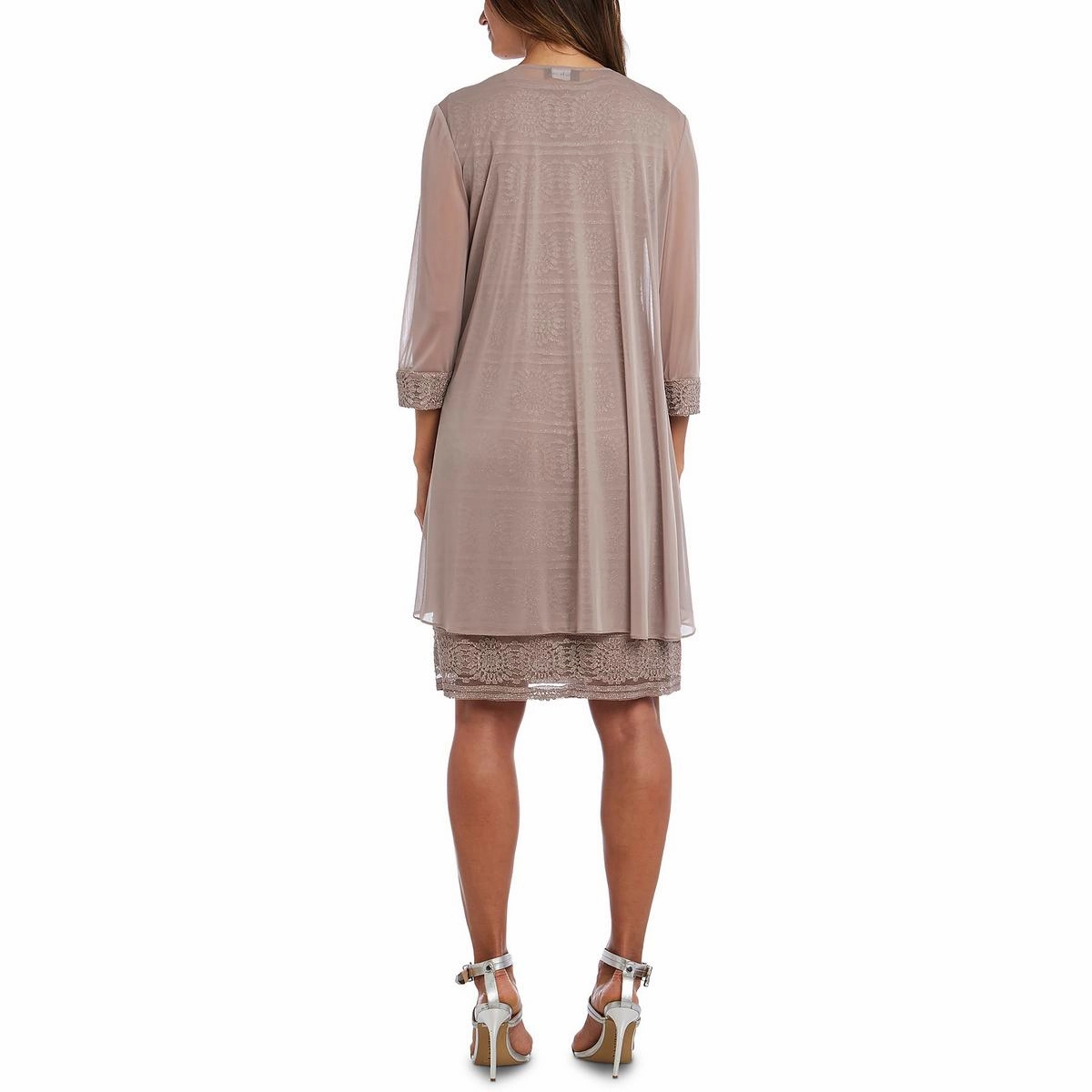 Womens Lace Jacket Two Piece Dress