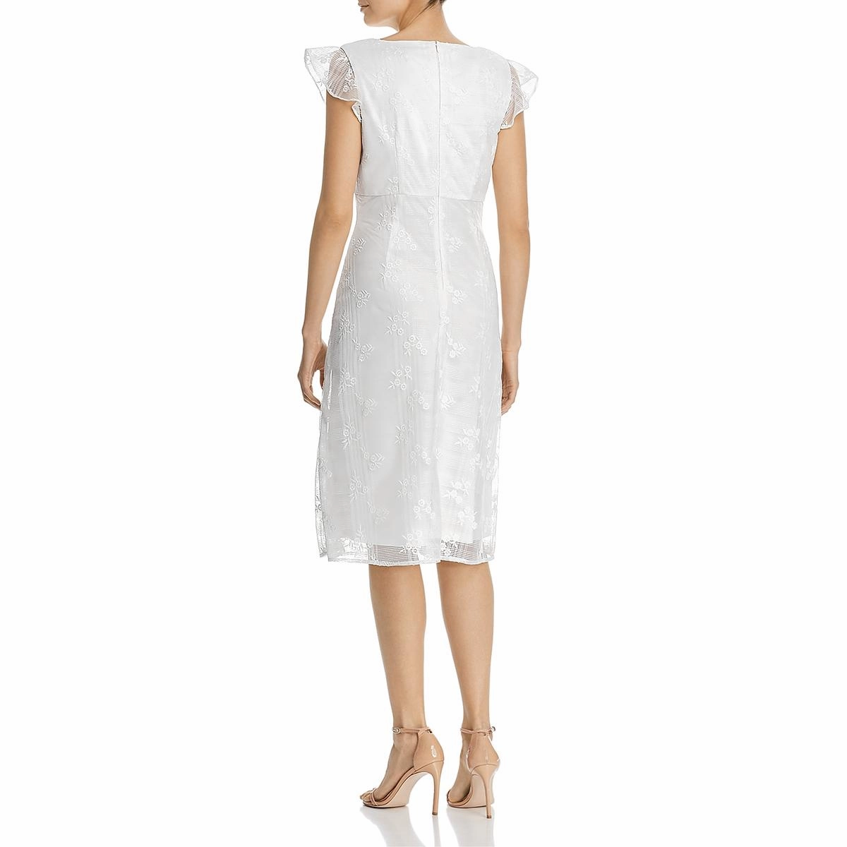 Womens Lace V-Neck Cocktail Dress