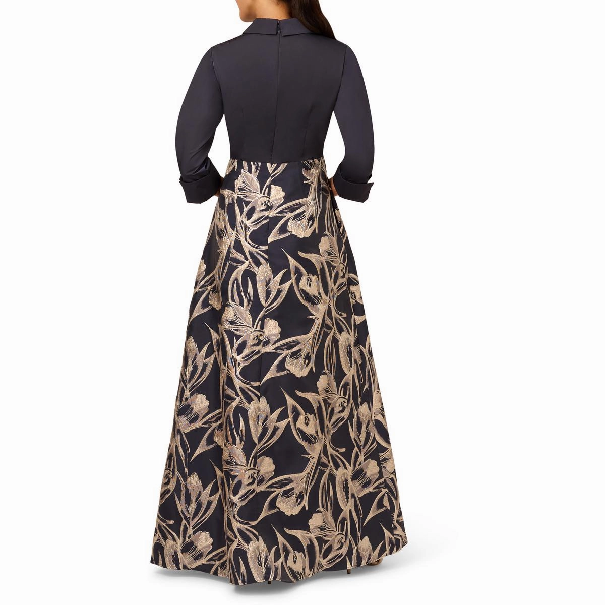 Womens Metallic Manmade Fit & Flare Dress