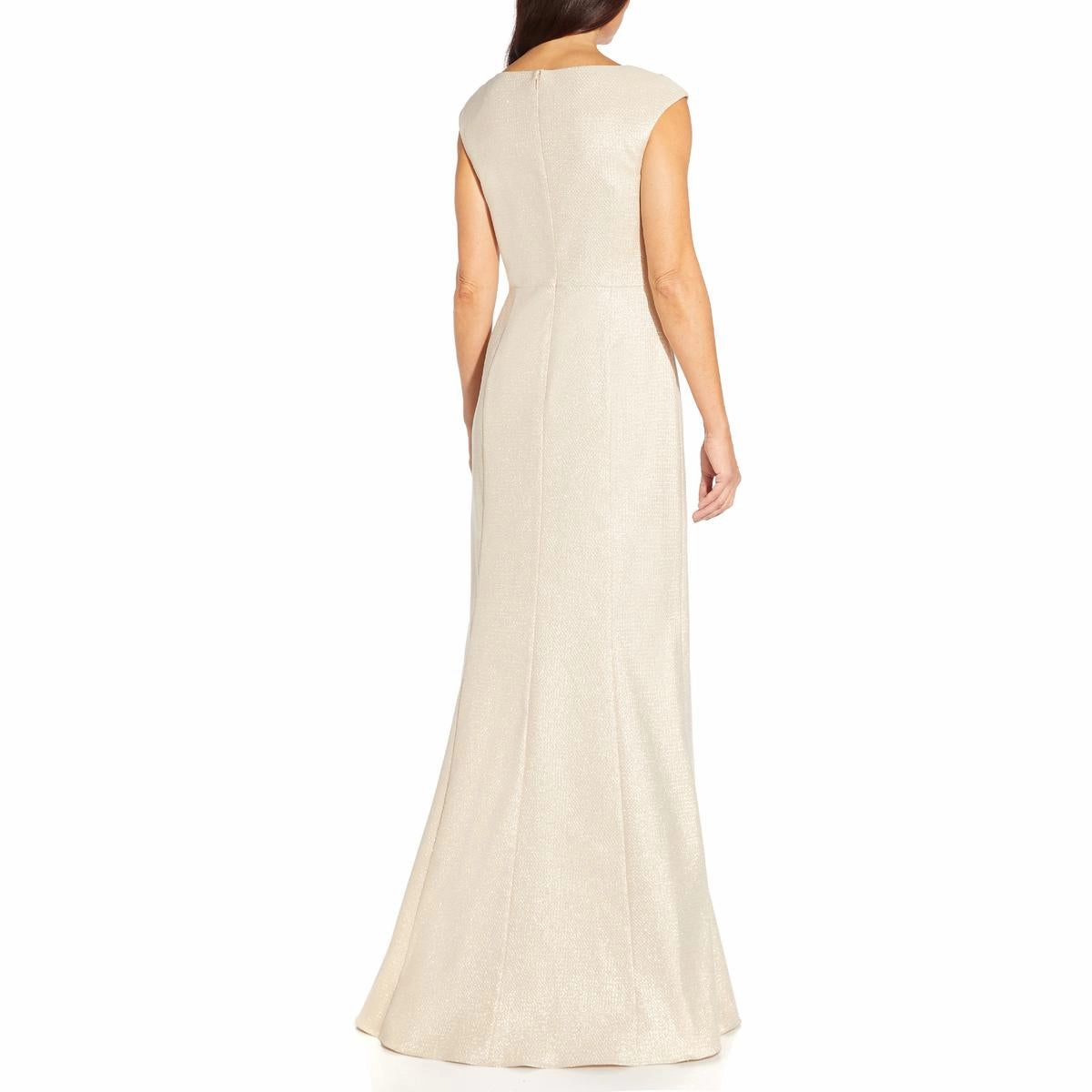 Womens Metallic Maxi Evening Dress